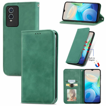 Retro Skin Feel Magnetic Flip Leather Case, For OPPO Reno7 5G, For OPPO Reno7 Pro 5G, For OPPO A16K, For vivo Y76s