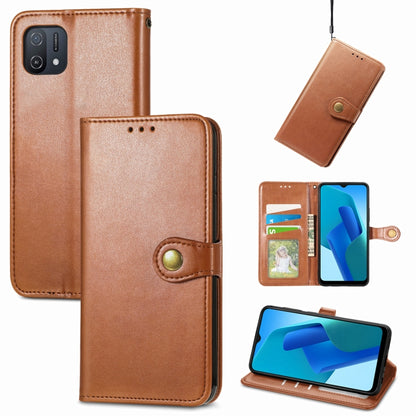 Solid Color Leather Buckle Phone Case, For OPPO A16K, For OPPO Reno7 5G