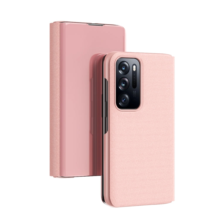 Plated Mirror Folding Flip Leather Phone Case with Holder, For OPPO Find N