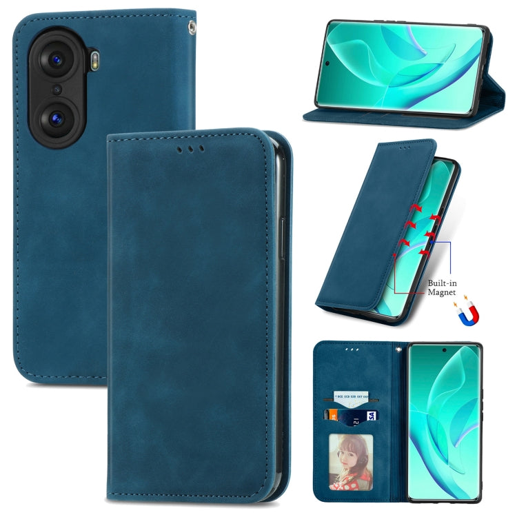 Retro Skin Feel Magnetic Horizontal Flip Leather Phone Case, For Honor 60 Pro, For TCL 10L, For TCL 20 XE, For TCL 20B