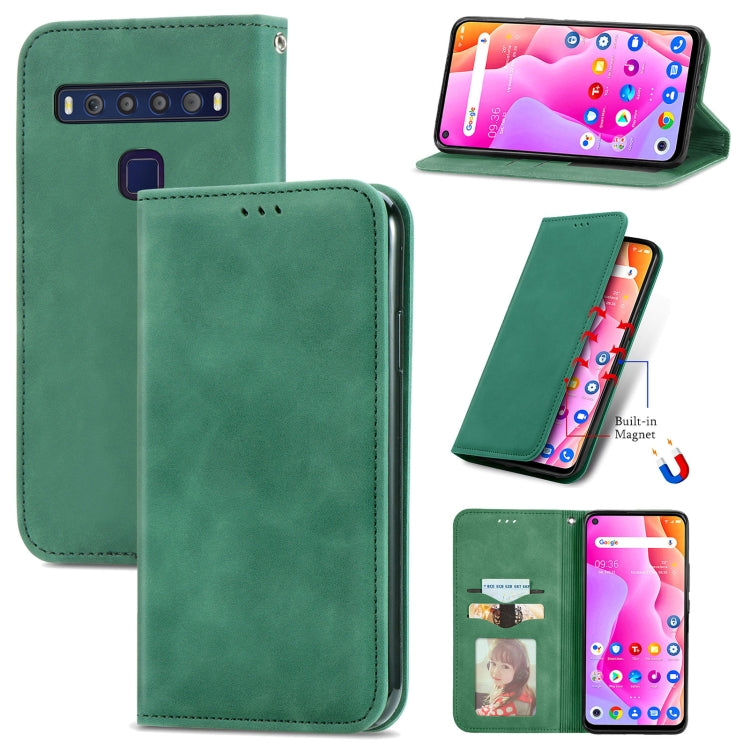 Retro Skin Feel Magnetic Horizontal Flip Leather Phone Case, For Honor 60 Pro, For TCL 10L, For TCL 20 XE, For TCL 20B