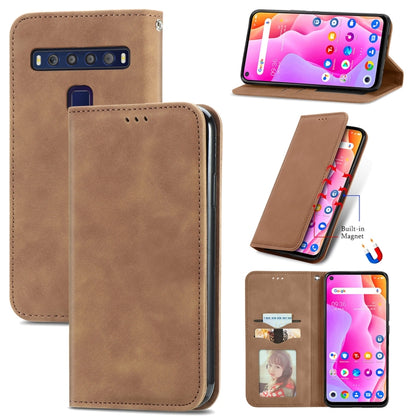 Retro Skin Feel Magnetic Horizontal Flip Leather Phone Case, For Honor 60 Pro, For TCL 10L, For TCL 20 XE, For TCL 20B