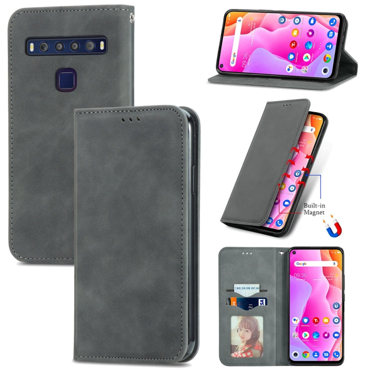 Retro Skin Feel Magnetic Horizontal Flip Leather Phone Case, For Honor 60 Pro, For TCL 10L, For TCL 20 XE, For TCL 20B