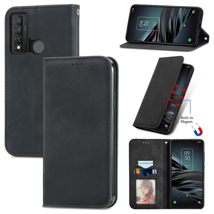 Retro Skin Feel Magnetic Horizontal Flip Leather Phone Case, For Honor 60 Pro, For TCL 10L, For TCL 20 XE, For TCL 20B