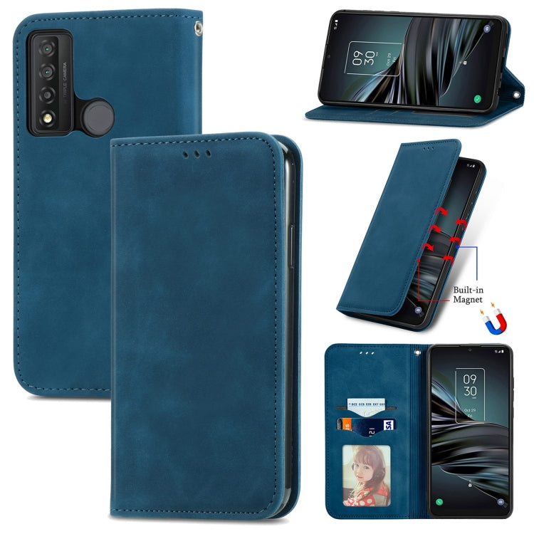 Retro Skin Feel Magnetic Horizontal Flip Leather Phone Case, For Honor 60 Pro, For TCL 10L, For TCL 20 XE, For TCL 20B