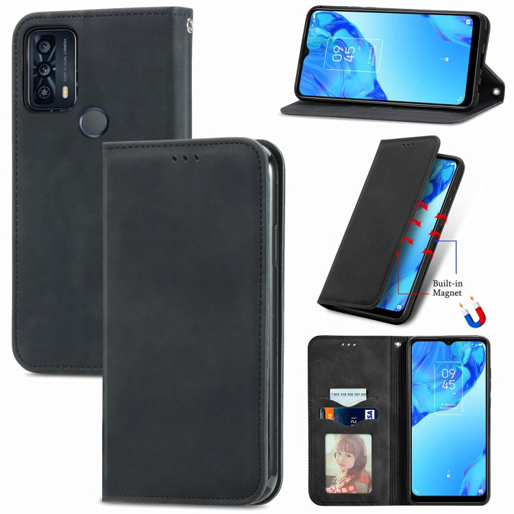 Retro Skin Feel Magnetic Horizontal Flip Leather Phone Case, For Honor 60 Pro, For TCL 10L, For TCL 20 XE, For TCL 20B