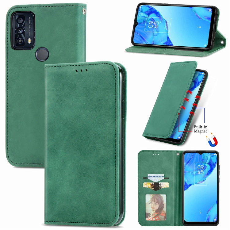 Retro Skin Feel Magnetic Horizontal Flip Leather Phone Case, For Honor 60 Pro, For TCL 10L, For TCL 20 XE, For TCL 20B