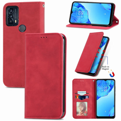 Retro Skin Feel Magnetic Horizontal Flip Leather Phone Case, For Honor 60 Pro, For TCL 10L, For TCL 20 XE, For TCL 20B