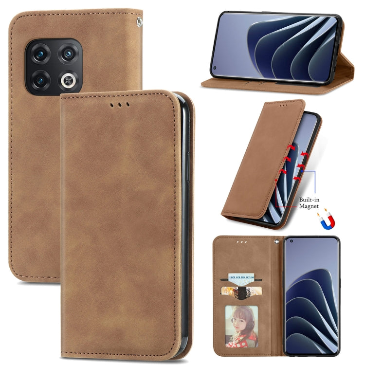 Retro Skin Feel Magnetic Horizontal Flip Leather Phone Case, For TCL 205, For OnePlus 10 Pro