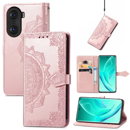 Mandala Flower Embossed Horizontal Flip Leather Phone Case, For Honor 60 Pro, For OnePlus 10 Pro, For ZTE Blade A31, For TCL 10L