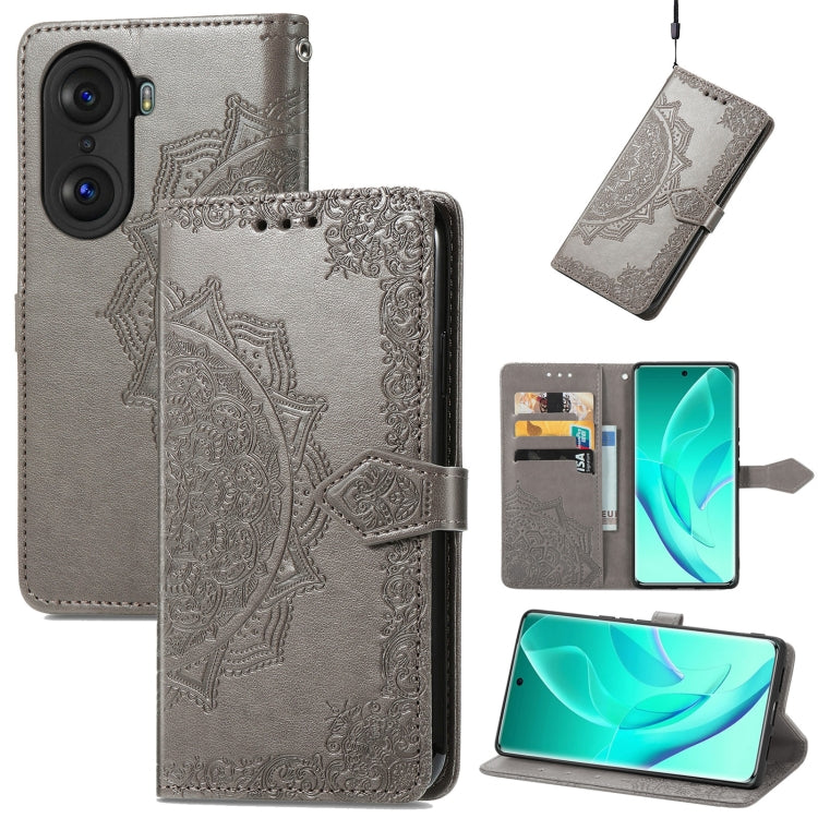 Mandala Flower Embossed Horizontal Flip Leather Phone Case, For Honor 60 Pro, For OnePlus 10 Pro, For ZTE Blade A31, For TCL 10L