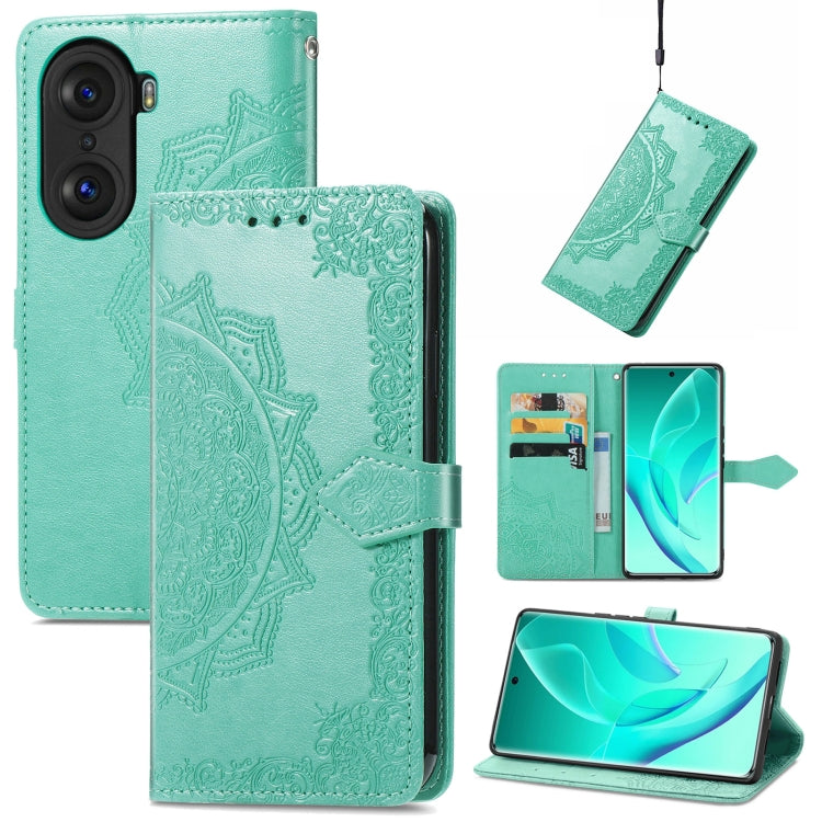 Mandala Flower Embossed Horizontal Flip Leather Phone Case, For Honor 60 Pro, For OnePlus 10 Pro, For ZTE Blade A31, For TCL 10L