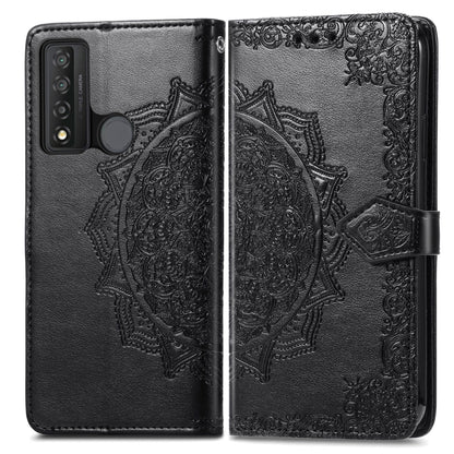 Mandala Flower Embossed Horizontal Flip Leather Phone Case, For TCL 20 XE, For TCL 20B, For TCL 205