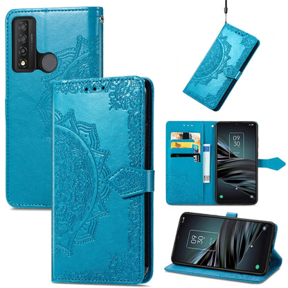 Mandala Flower Embossed Horizontal Flip Leather Phone Case, For TCL 20 XE, For TCL 20B, For TCL 205