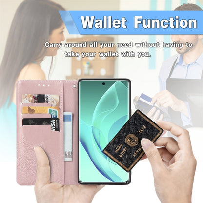 Mandala Flower Embossed Horizontal Flip Leather Phone Case, For TCL 20 XE, For TCL 20B, For TCL 205
