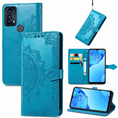Mandala Flower Embossed Horizontal Flip Leather Phone Case, For TCL 20 XE, For TCL 20B, For TCL 205