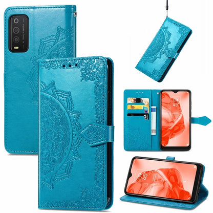 Mandala Flower Embossed Horizontal Flip Leather Phone Case, For TCL 20 XE, For TCL 20B, For TCL 205