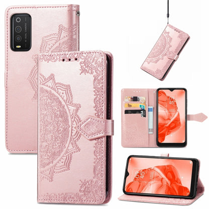 Mandala Flower Embossed Horizontal Flip Leather Phone Case, For TCL 20 XE, For TCL 20B, For TCL 205