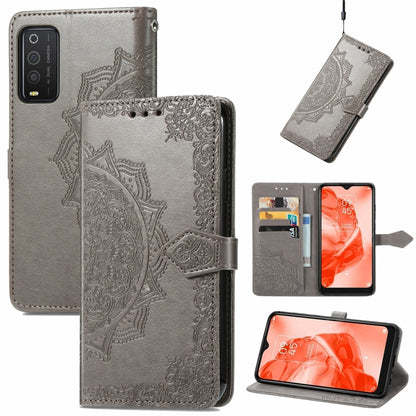 Mandala Flower Embossed Horizontal Flip Leather Phone Case, For TCL 20 XE, For TCL 20B, For TCL 205