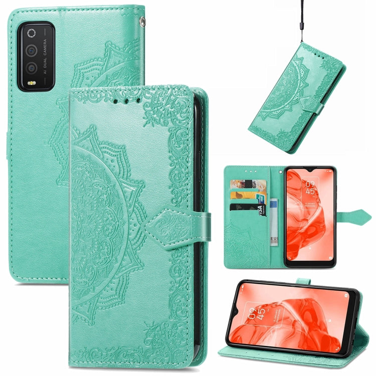 Mandala Flower Embossed Horizontal Flip Leather Phone Case, For TCL 20 XE, For TCL 20B, For TCL 205