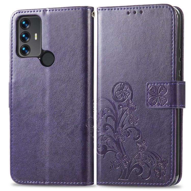 Four-leaf Clasp Embossed Leather Phone Case, For OnePlus 10 Pro, For TCL A509DL / A3, For TCL 30 SE, For Nokia X10