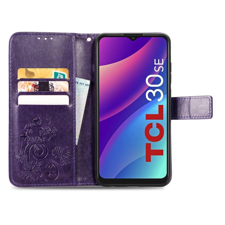 Four-leaf Clasp Embossed Leather Phone Case, For OnePlus 10 Pro, For TCL A509DL / A3, For TCL 30 SE, For Nokia X10