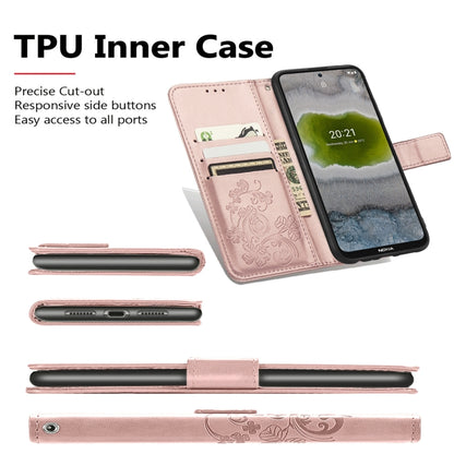 Four-leaf Clasp Embossed Leather Phone Case, For OnePlus 10 Pro, For TCL A509DL / A3, For TCL 30 SE, For Nokia X10
