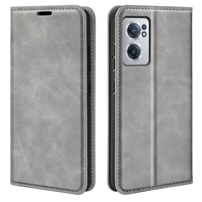 For OnePlus Nord CE 2 5G Retro-skin Magnetic Suction Leather Phone Case, For OnePlus Nord CE 2 5G
