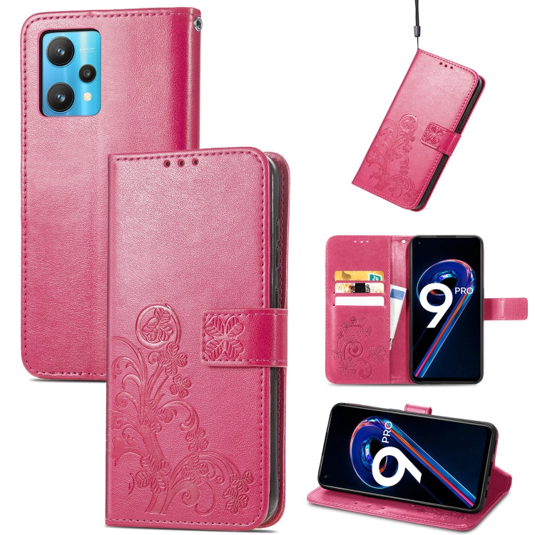 Four-leaf Clasp Embossed Buckle Leather Phone Case, For OPPO Find X5 Pro, For OPPO Find X5, For OPPO Realme 9 Pro, For OPPO Realme 9 Pro+ 5G