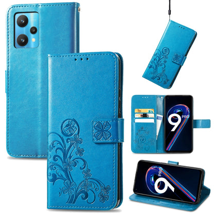 Four-leaf Clasp Embossed Buckle Leather Phone Case, For OPPO Find X5 Pro, For OPPO Find X5, For OPPO Realme 9 Pro, For OPPO Realme 9 Pro+ 5G