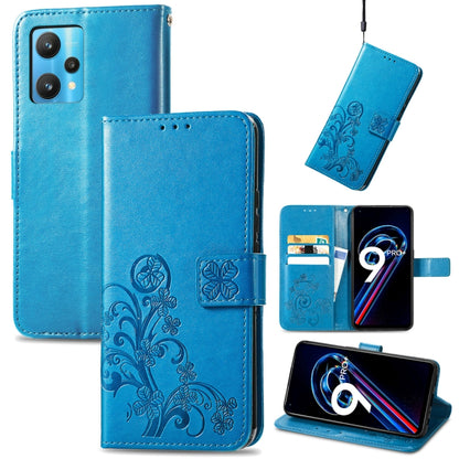 Four-leaf Clasp Embossed Buckle Leather Phone Case, For OPPO Find X5 Pro, For OPPO Find X5, For OPPO Realme 9 Pro, For OPPO Realme 9 Pro+ 5G