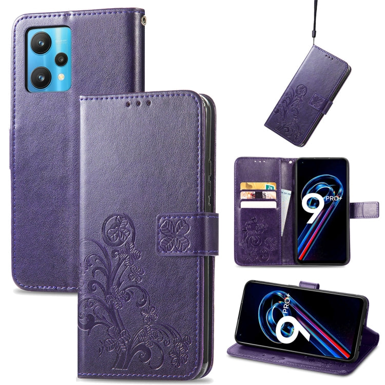 Four-leaf Clasp Embossed Buckle Leather Phone Case, For OPPO Find X5 Pro, For OPPO Find X5, For OPPO Realme 9 Pro, For OPPO Realme 9 Pro+ 5G