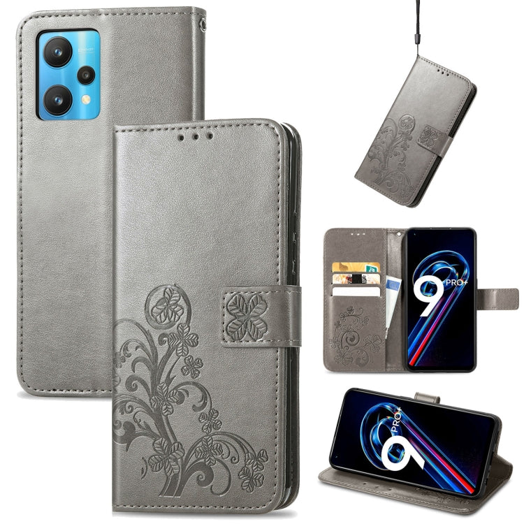 Four-leaf Clasp Embossed Buckle Leather Phone Case, For OPPO Find X5 Pro, For OPPO Find X5, For OPPO Realme 9 Pro, For OPPO Realme 9 Pro+ 5G