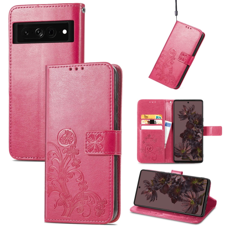 Four-leaf Clasp Embossed Buckle Leather Phone Case, For OnePlus Nord CE 2 5G, For Google Pixel 7 Pro 5G, For Google Pixel 7 5G, For Motorola Edge 30 Pro