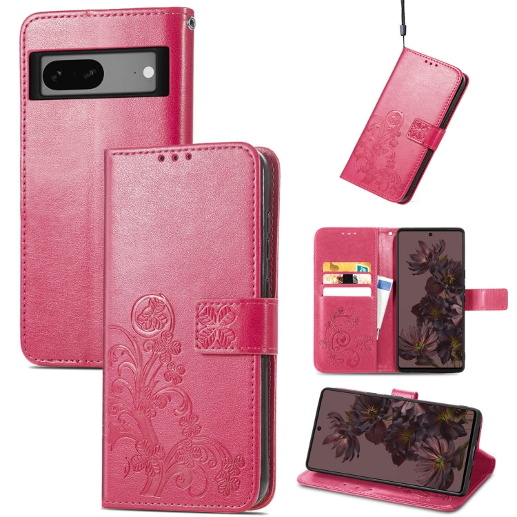 Four-leaf Clasp Embossed Buckle Leather Phone Case, For OnePlus Nord CE 2 5G, For Google Pixel 7 Pro 5G, For Google Pixel 7 5G, For Motorola Edge 30 Pro