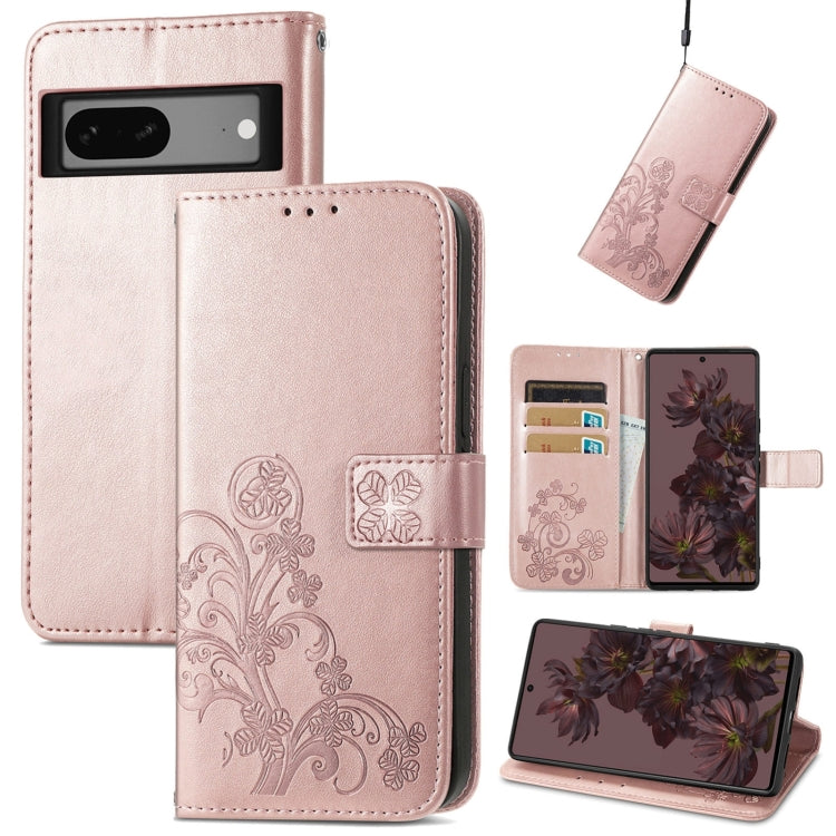 Four-leaf Clasp Embossed Buckle Leather Phone Case, For OnePlus Nord CE 2 5G, For Google Pixel 7 Pro 5G, For Google Pixel 7 5G, For Motorola Edge 30 Pro