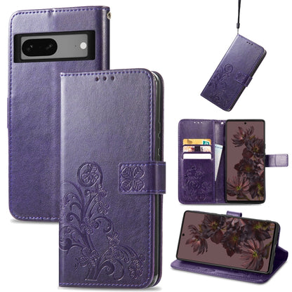 Four-leaf Clasp Embossed Buckle Leather Phone Case, For OnePlus Nord CE 2 5G, For Google Pixel 7 Pro 5G, For Google Pixel 7 5G, For Motorola Edge 30 Pro