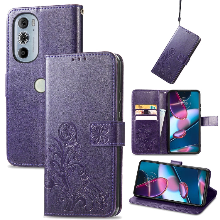 Four-leaf Clasp Embossed Buckle Leather Phone Case, For OnePlus Nord CE 2 5G, For Google Pixel 7 Pro 5G, For Google Pixel 7 5G, For Motorola Edge 30 Pro