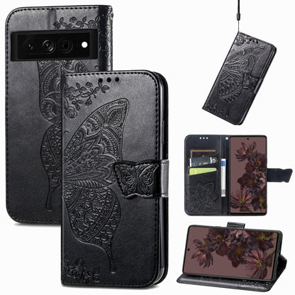 Butterfly Love Flower Embossed Leather Phone Case, For Google Pixel 7 Pro 5G, For Google Pixel 7 5G, For OnePlus Nord CE 2 5G