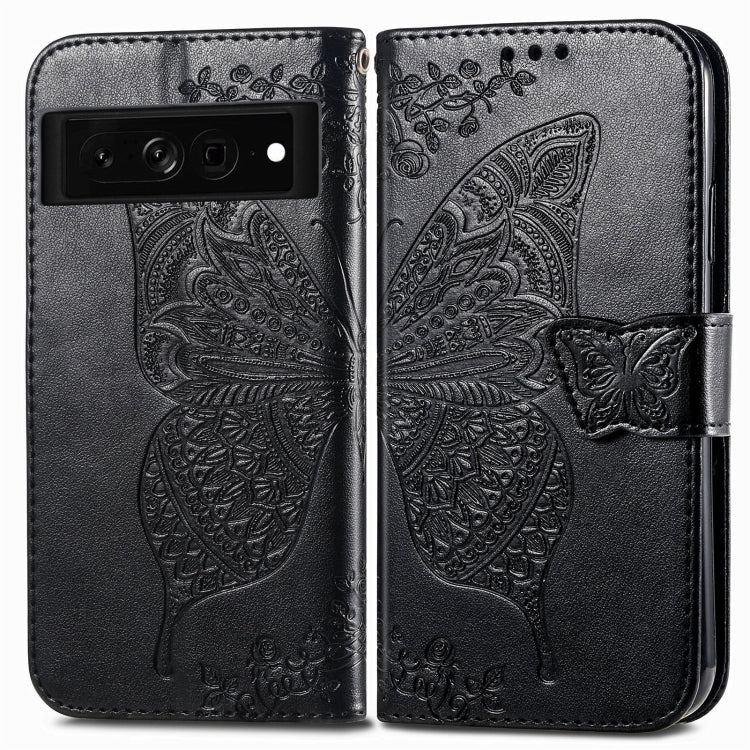 Butterfly Love Flower Embossed Leather Phone Case, For Google Pixel 7 Pro 5G, For Google Pixel 7 5G, For OnePlus Nord CE 2 5G