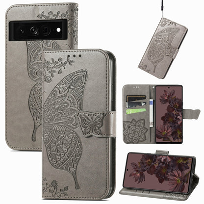 Butterfly Love Flower Embossed Leather Phone Case, For Google Pixel 7 Pro 5G, For Google Pixel 7 5G, For OnePlus Nord CE 2 5G