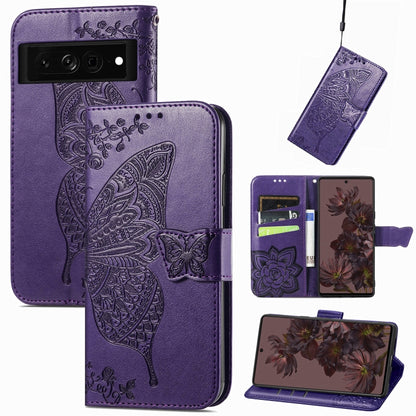 Butterfly Love Flower Embossed Leather Phone Case, For Google Pixel 7 Pro 5G, For Google Pixel 7 5G, For OnePlus Nord CE 2 5G