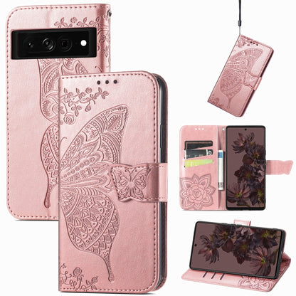 Butterfly Love Flower Embossed Leather Phone Case, For Google Pixel 7 Pro 5G, For Google Pixel 7 5G, For OnePlus Nord CE 2 5G