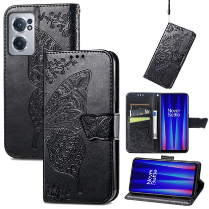 Butterfly Love Flower Embossed Leather Phone Case, For Google Pixel 7 Pro 5G, For Google Pixel 7 5G, For OnePlus Nord CE 2 5G
