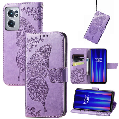 Butterfly Love Flower Embossed Leather Phone Case, For Google Pixel 7 Pro 5G, For Google Pixel 7 5G, For OnePlus Nord CE 2 5G