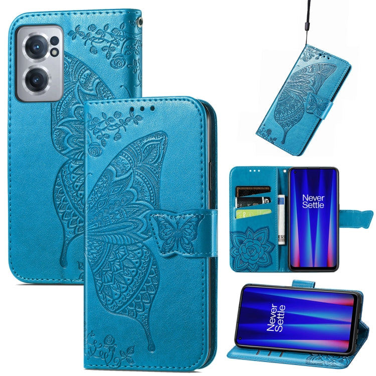 Butterfly Love Flower Embossed Leather Phone Case, For Google Pixel 7 Pro 5G, For Google Pixel 7 5G, For OnePlus Nord CE 2 5G