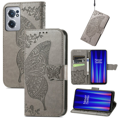Butterfly Love Flower Embossed Leather Phone Case, For Google Pixel 7 Pro 5G, For Google Pixel 7 5G, For OnePlus Nord CE 2 5G