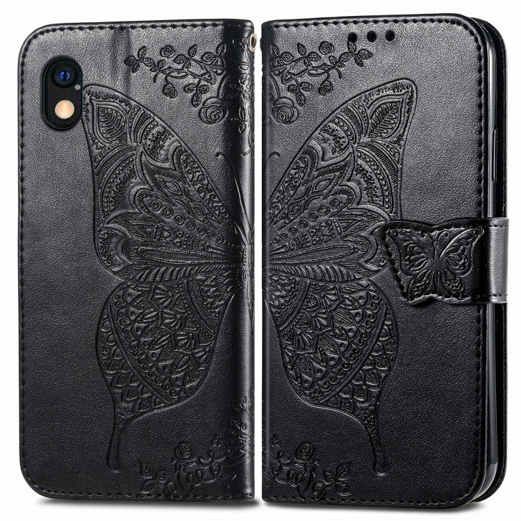 Butterfly Love Flower Embossed Leather Phone Case, For Sony Xperia Ace III