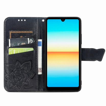 Butterfly Love Flower Embossed Leather Phone Case, For Sony Xperia Ace III