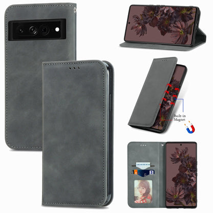 Retro Skin Feel Magnetic Leather Phone Case, For Google Pixel 7 Pro 5G, For Google Pixel 7 5G, For Motorola Moto G Stylus 5G 2022, For Motorola Moto G22